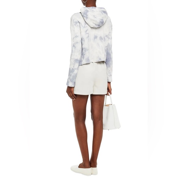 Enza Costa Tie Dye Cropped French Terry Pullover Hoodie Size Medium - Picture 8 of 8